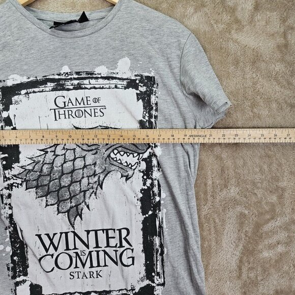 Game Of Thrones Winter Is Coming Stark T-Shirt Women's Size L Gray Short Sleeve - Picture 3 of 10